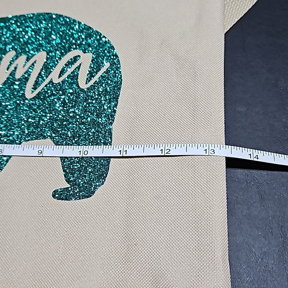 Canvas Tote Sparkle Mama Bear NWOT - Picture 5 of 6